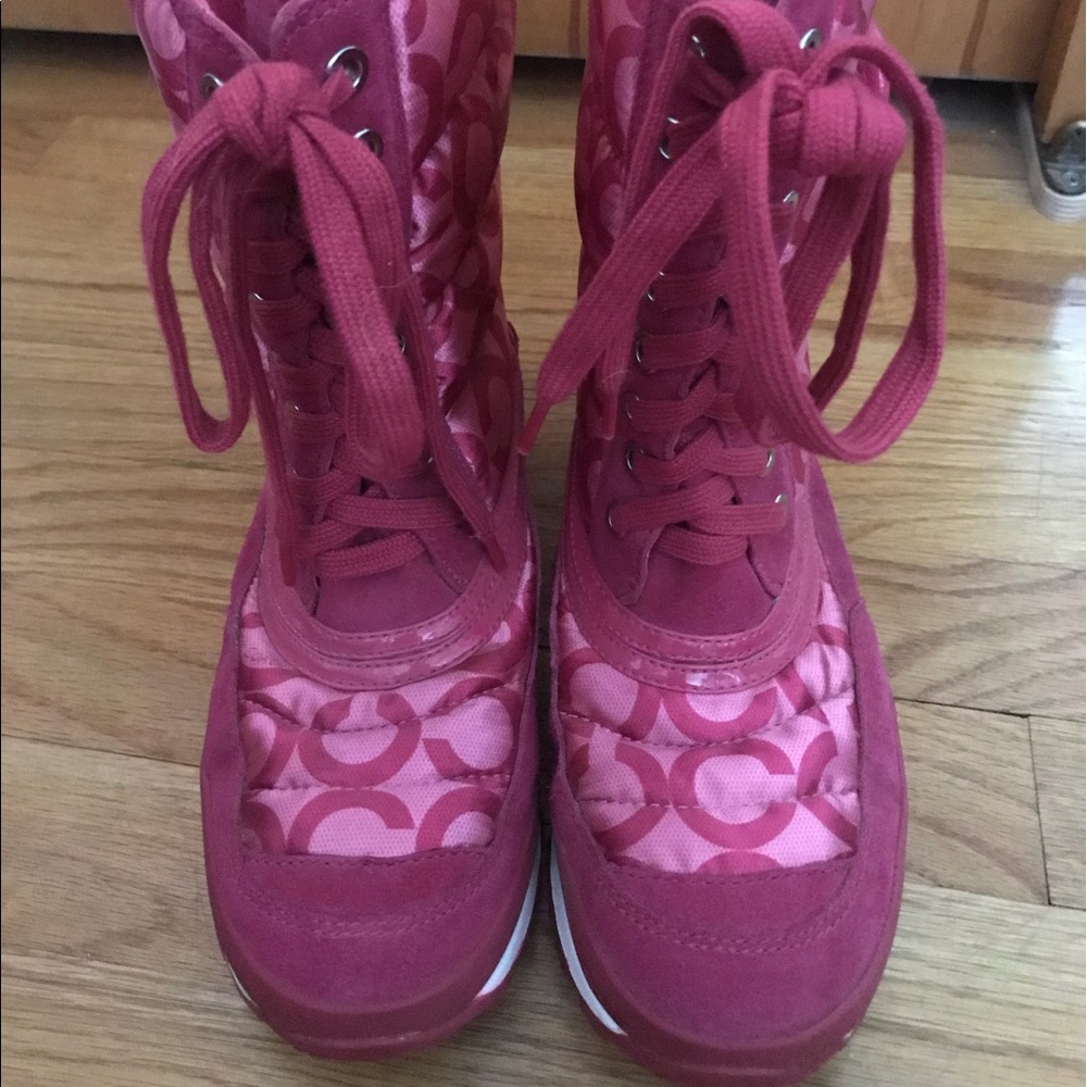 Pink Coach boots